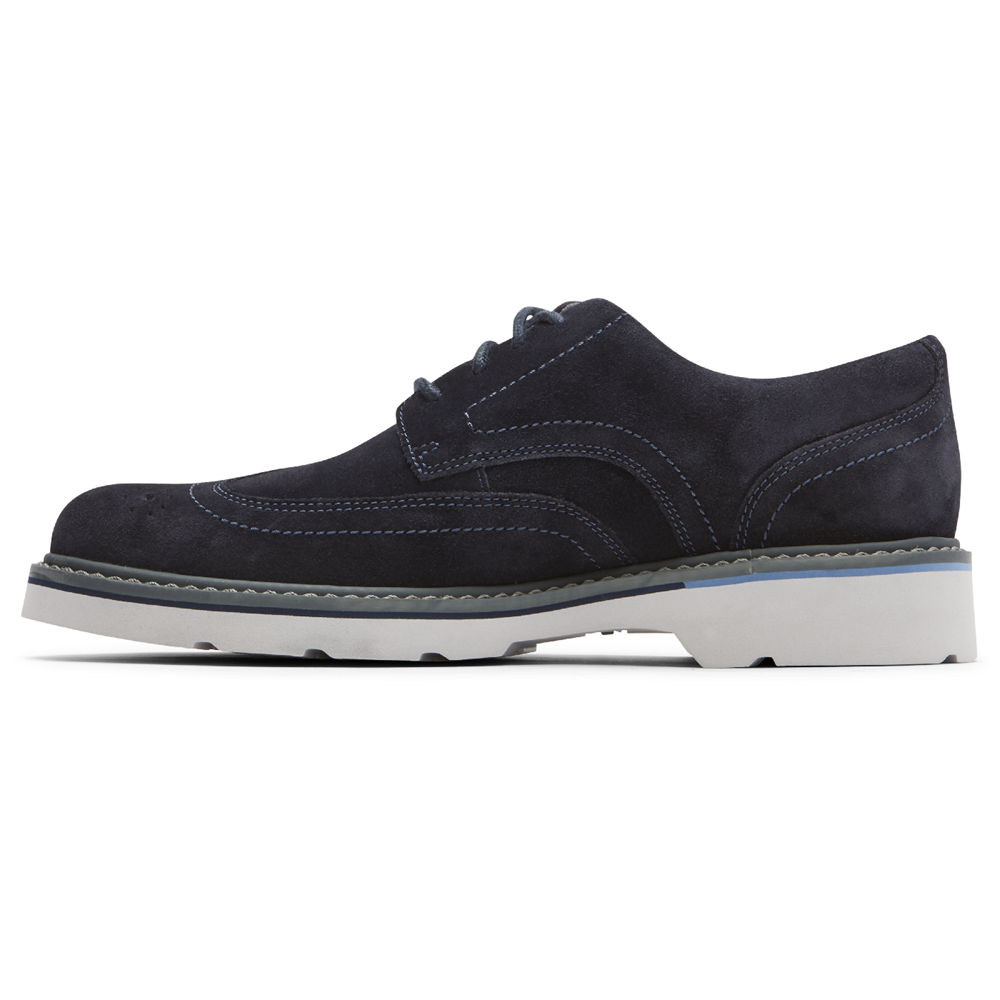 Rockport Mens Sneakers Navy - Charlee Waterproof Wingtip - UK 637-ZUQDPT